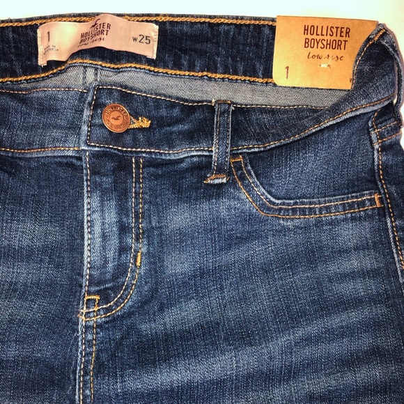 NWT HOLLISTER  jean denim shorts s 1 W25 - Picture 2 of 4
